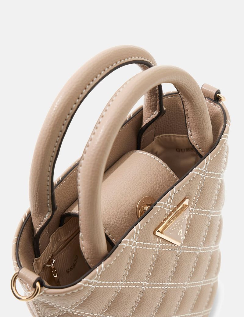 Giully Quilted Mini Bucket Bag