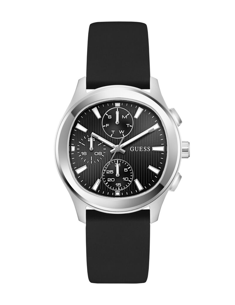 Mens Black/Gunmetal/Grey Square Analog Watch