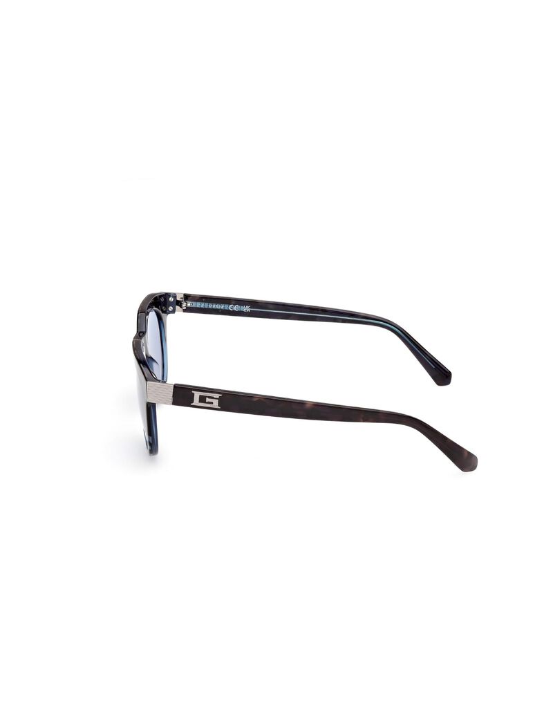 Round blue sunglasses