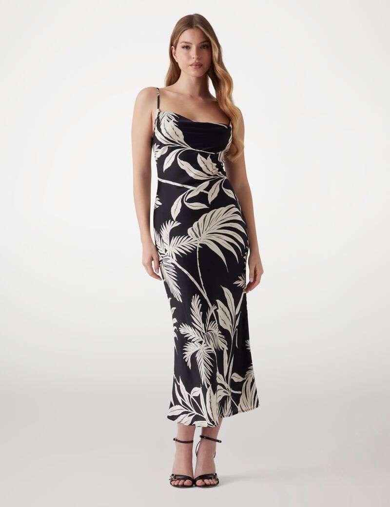 Satin midi dress