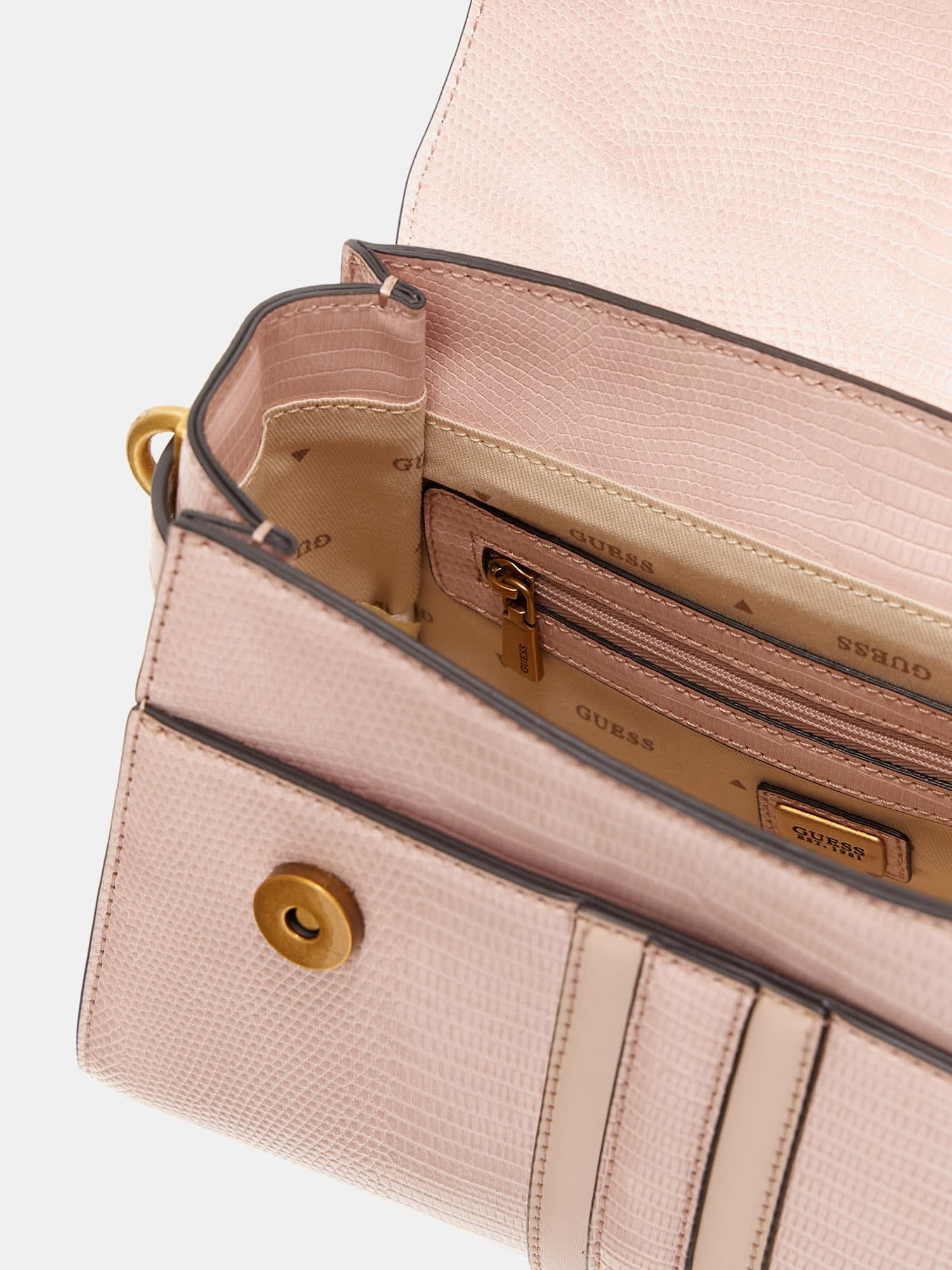 Shop GUESS Online Ginevra python print mini handbag