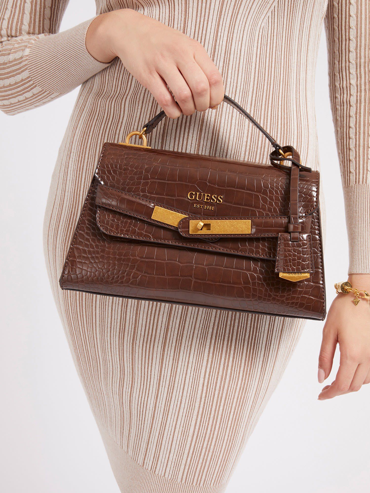 Shop GUESS Online Enisa Top Handle Flap