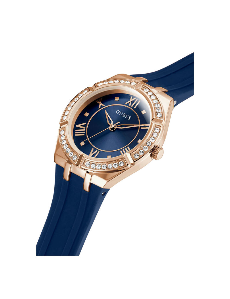 Rose Gold And Blue Ladies Watch