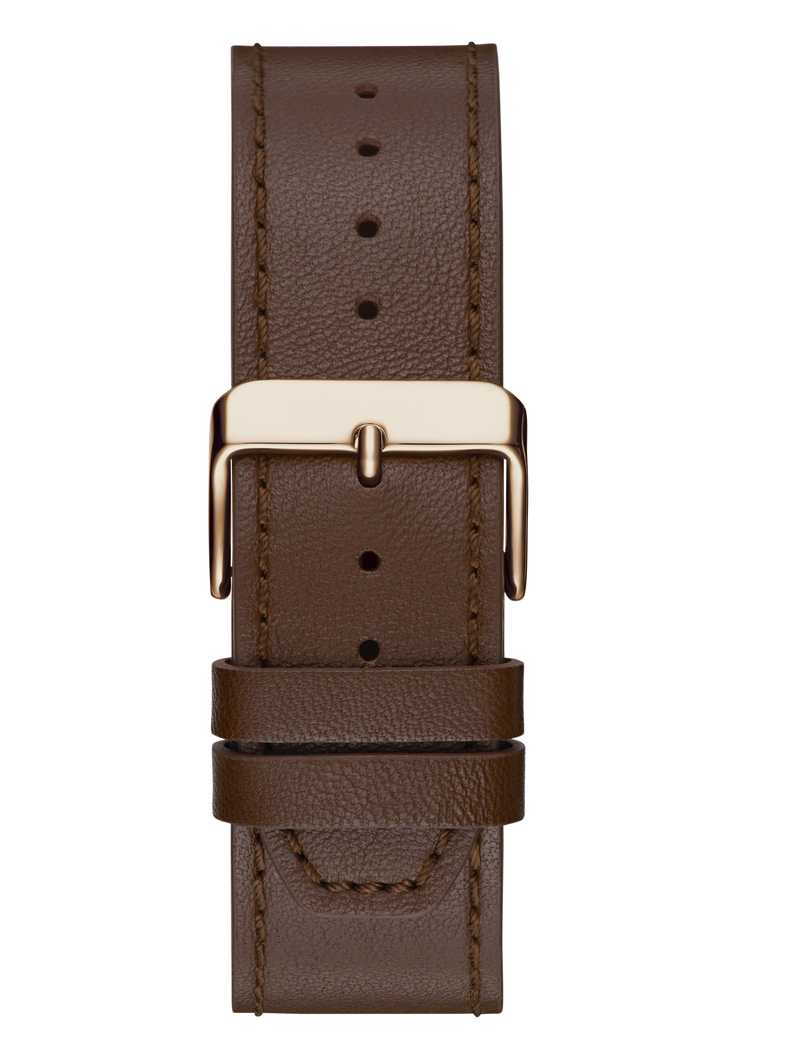 Mens Brown Rose Gold Tone Multi-function Watch