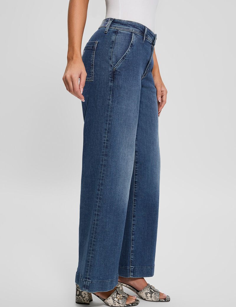 Zoya wide-leg denim pants