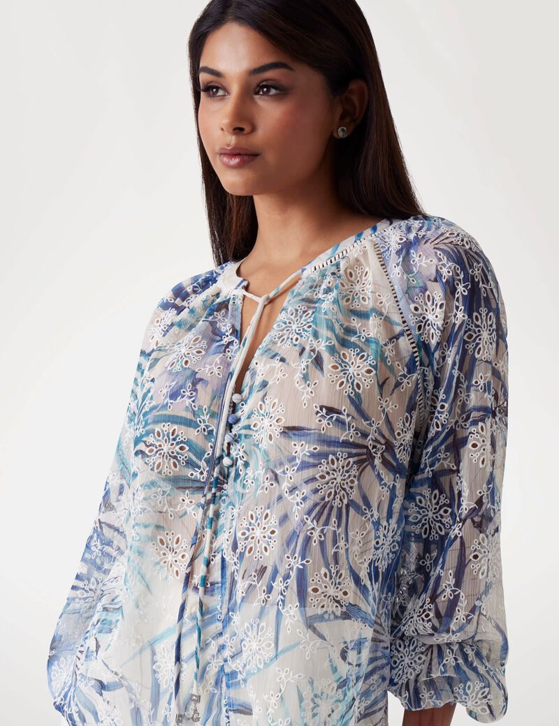 Flowing tunic blouse