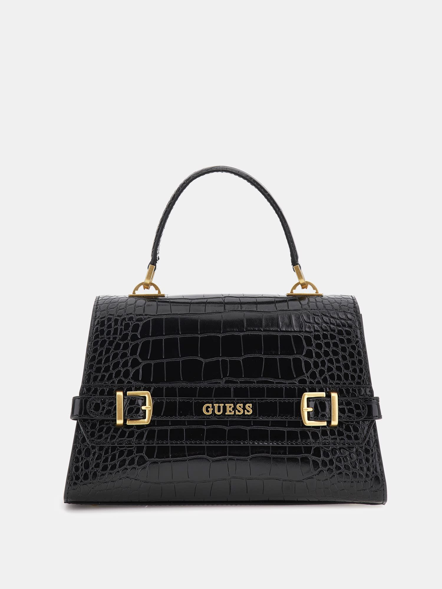 Shop GUESS Online Sestri croc print handbag