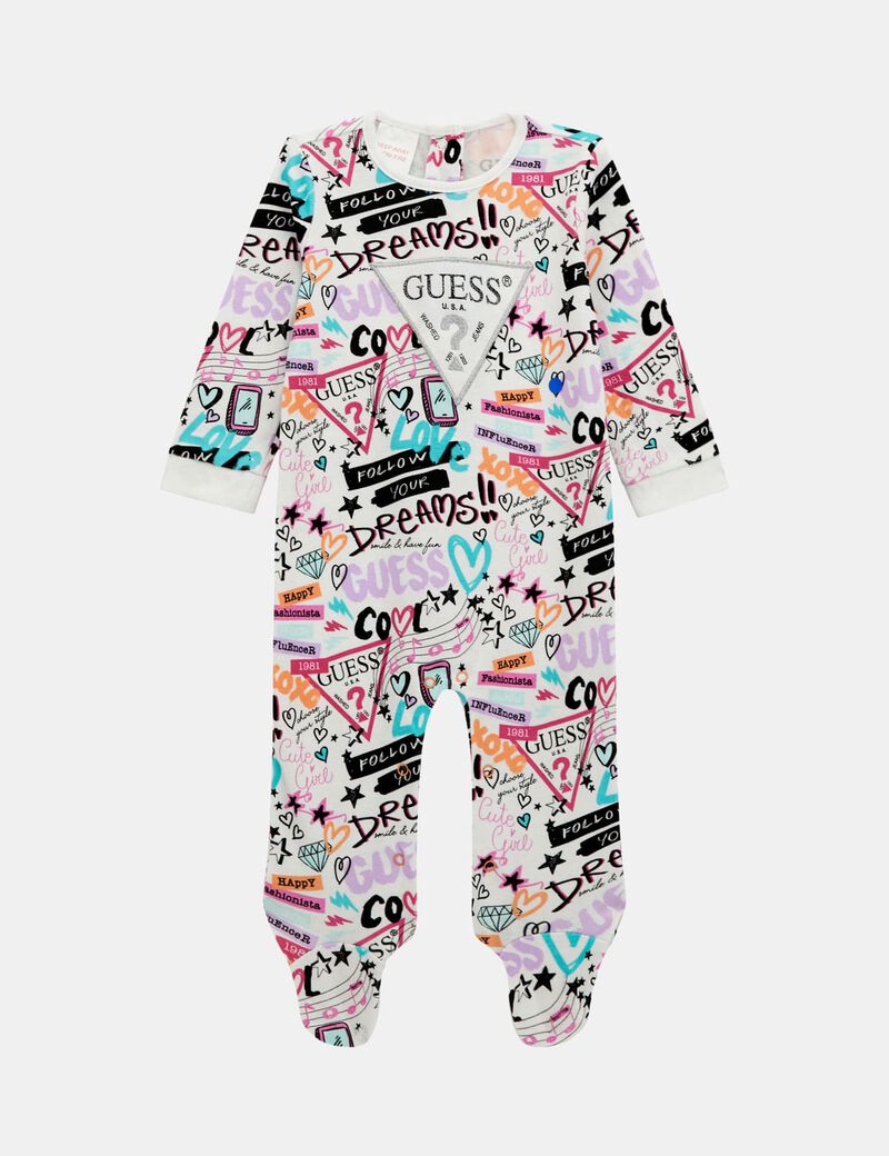 All over zebra print romper