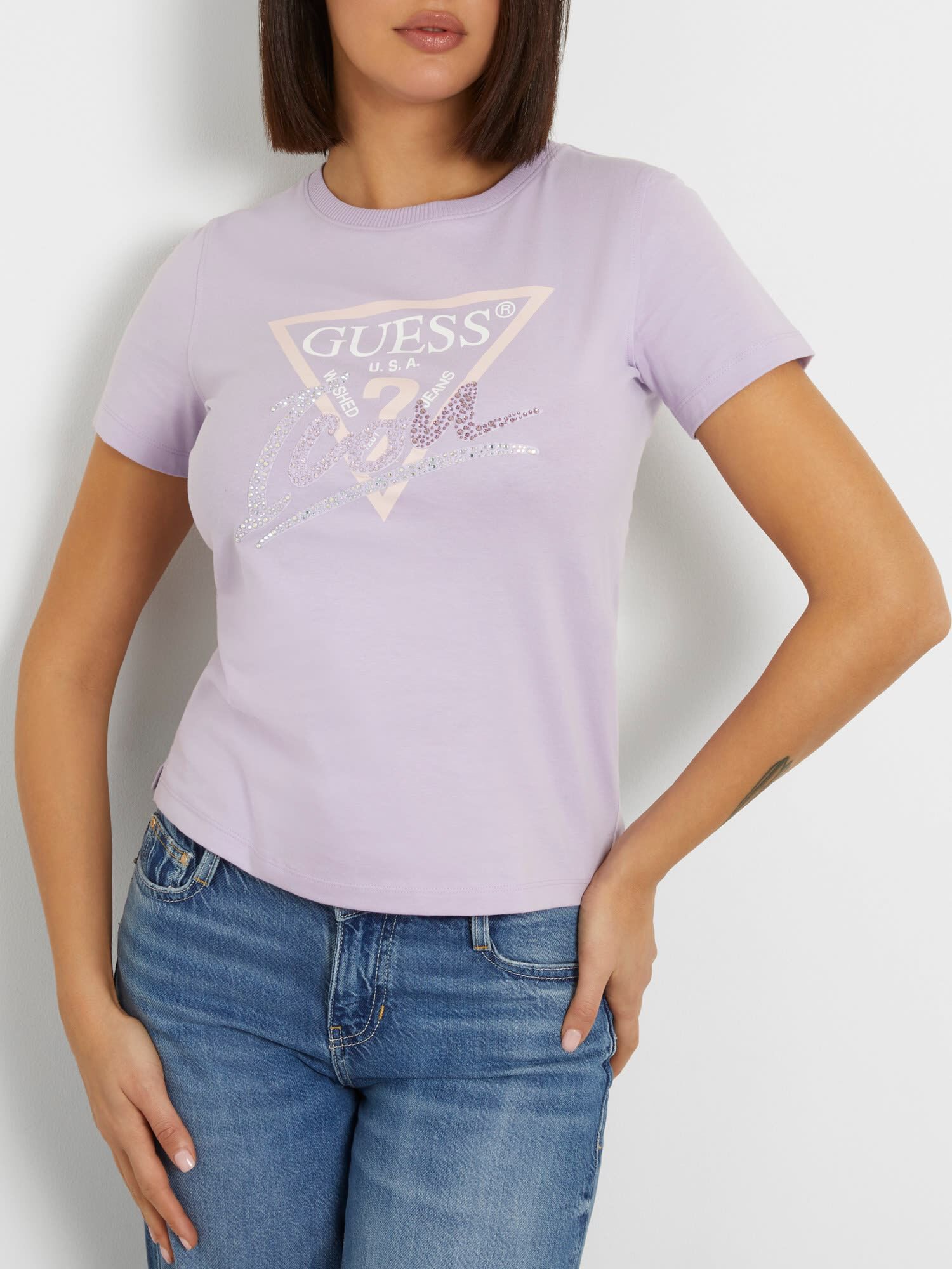 Shop GUESS Online Icon logo t shirt