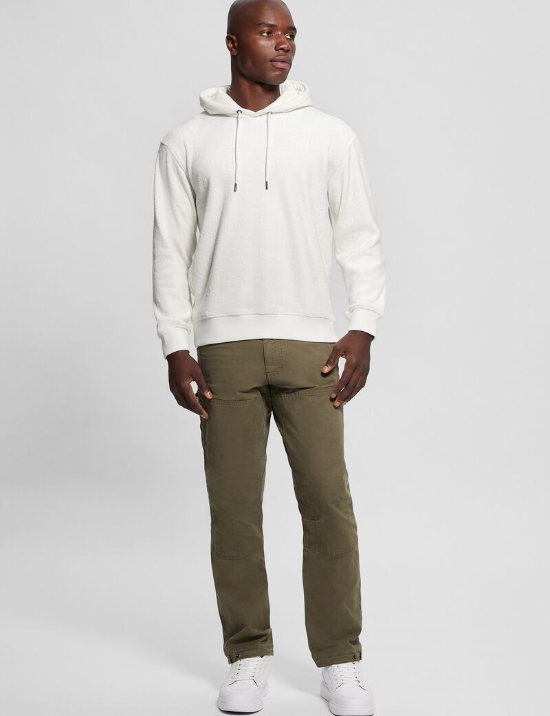 Embossed peony sweatshirt