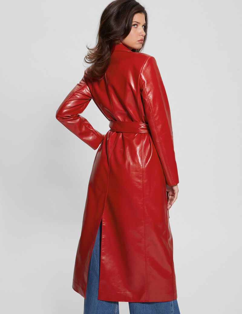 Faux Leather Coat