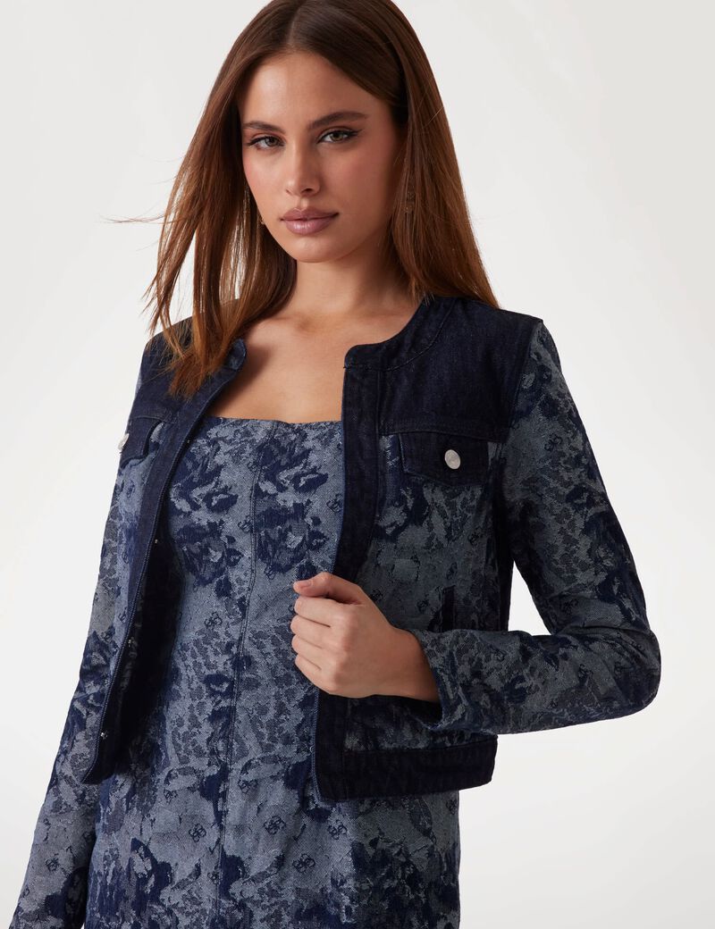 Jacquard denim jacket