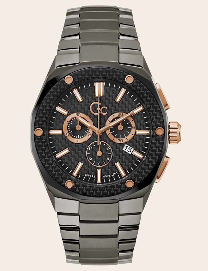 GC steel chronograph watch