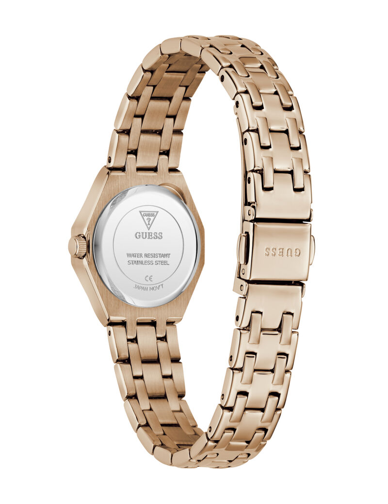 Ladies Rose Gold Tone Round Analog Watch