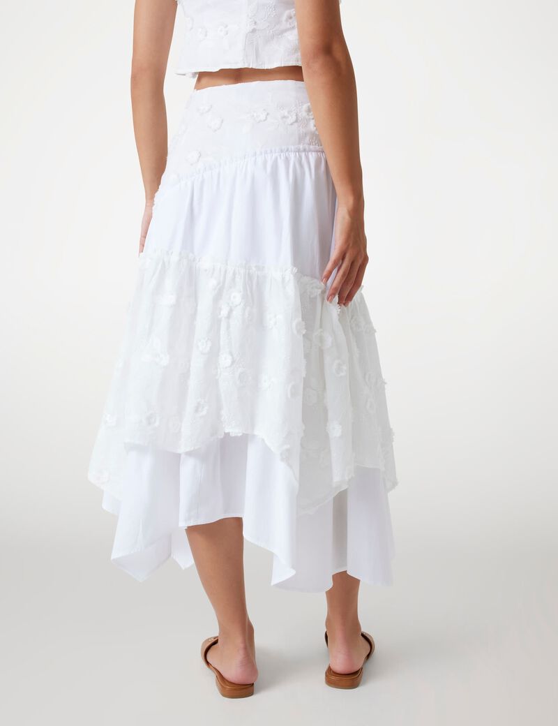 Asymmetrical midi skirt