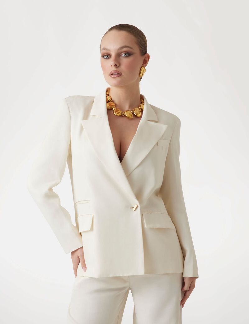 Marciano linen-blend blazer