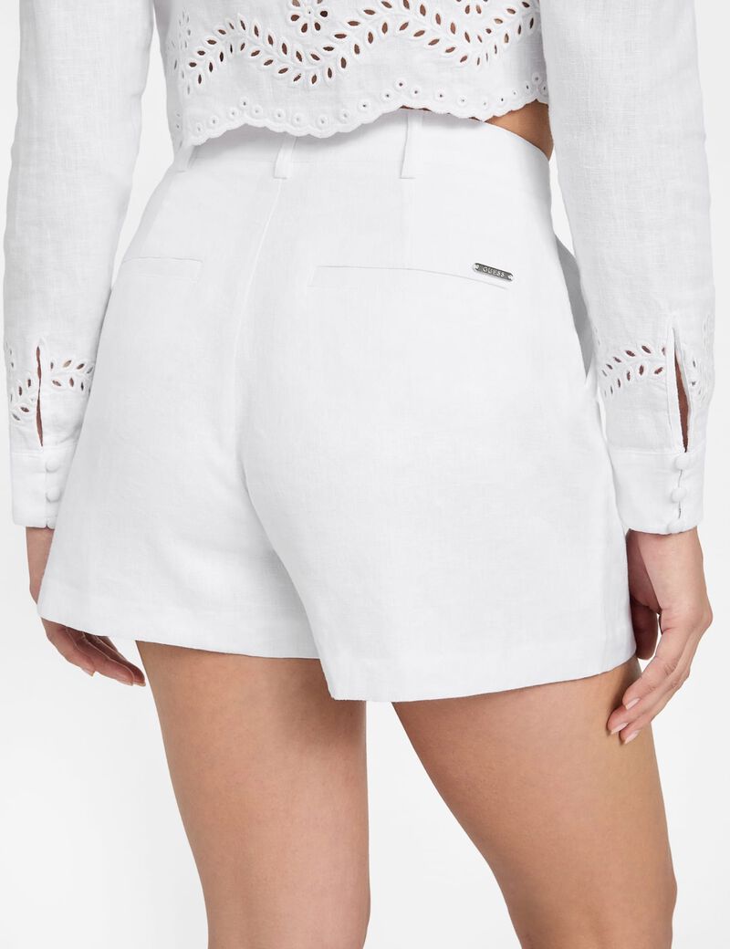 Tailored linen shorts