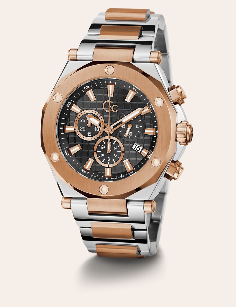 GC steel chronograph watch