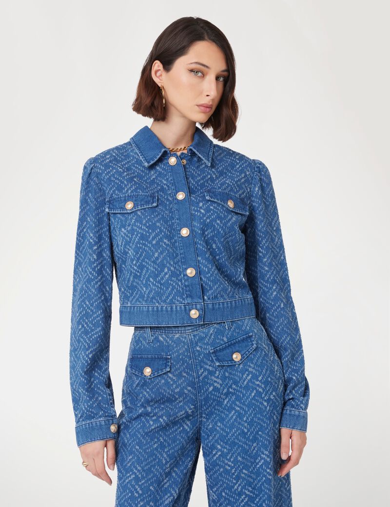 Cropped denim jacket