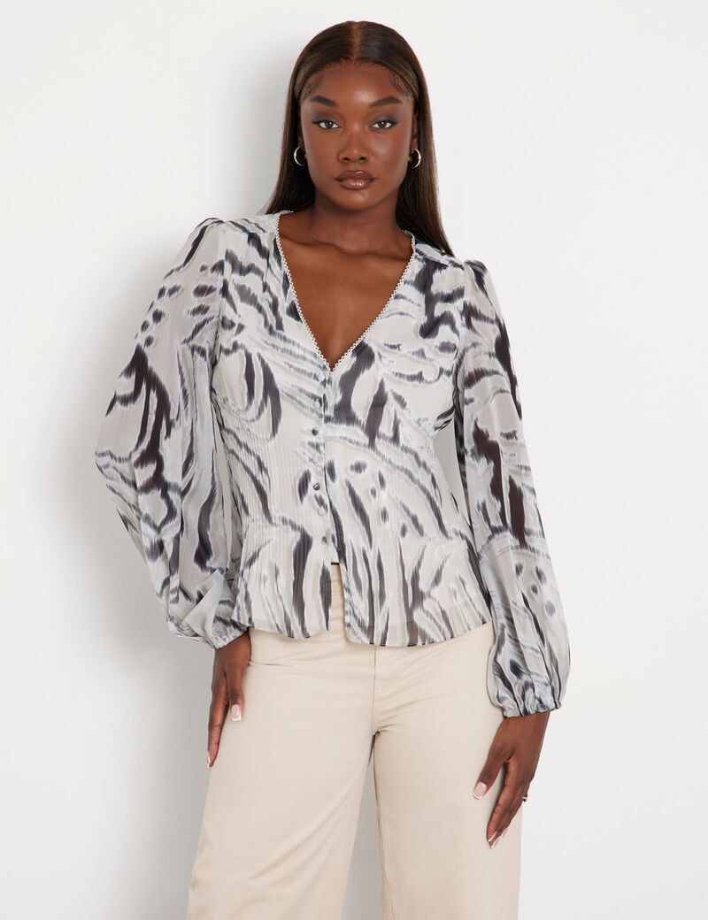 Zebra print blouse