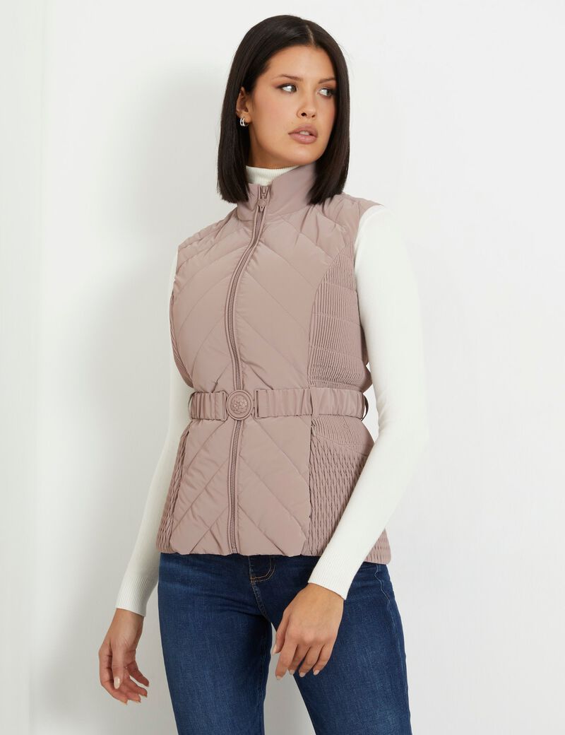 Belted Puffer Vest