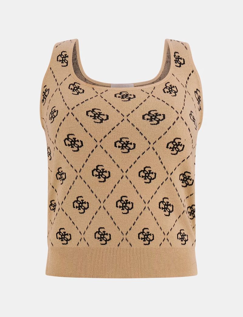 4G logo wool blend top