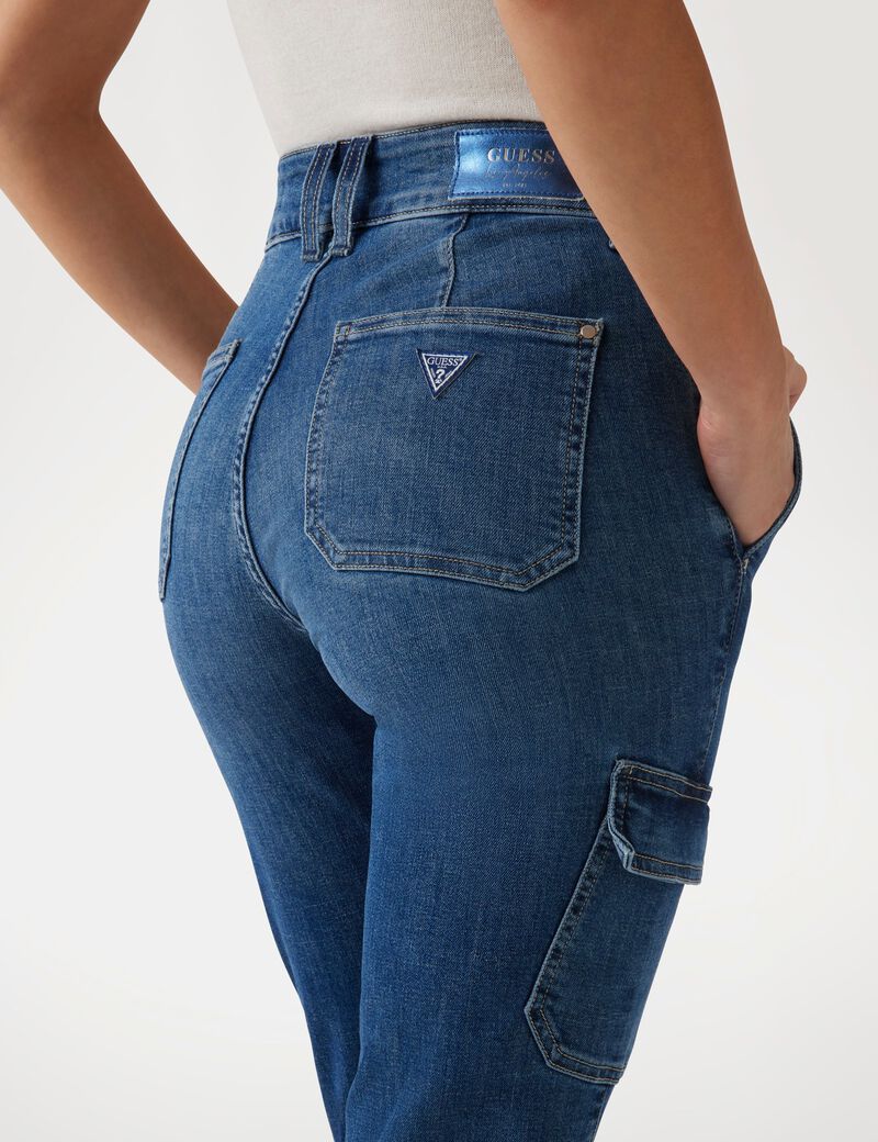 Mini boot-cut cargo denim pant Mini boot-cut cargo denim pant