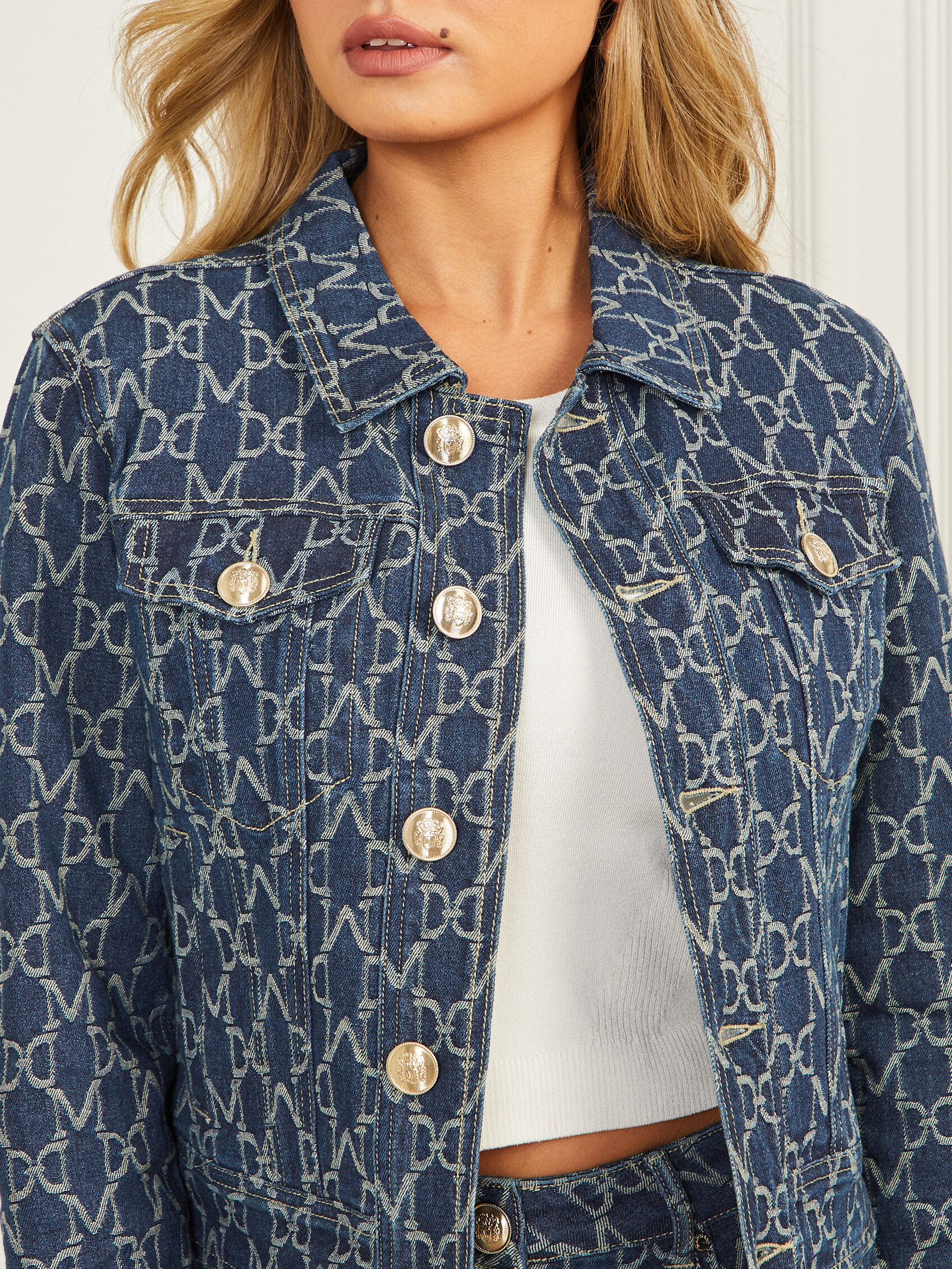 Shop GUESS Online Marciano logo denim jacket