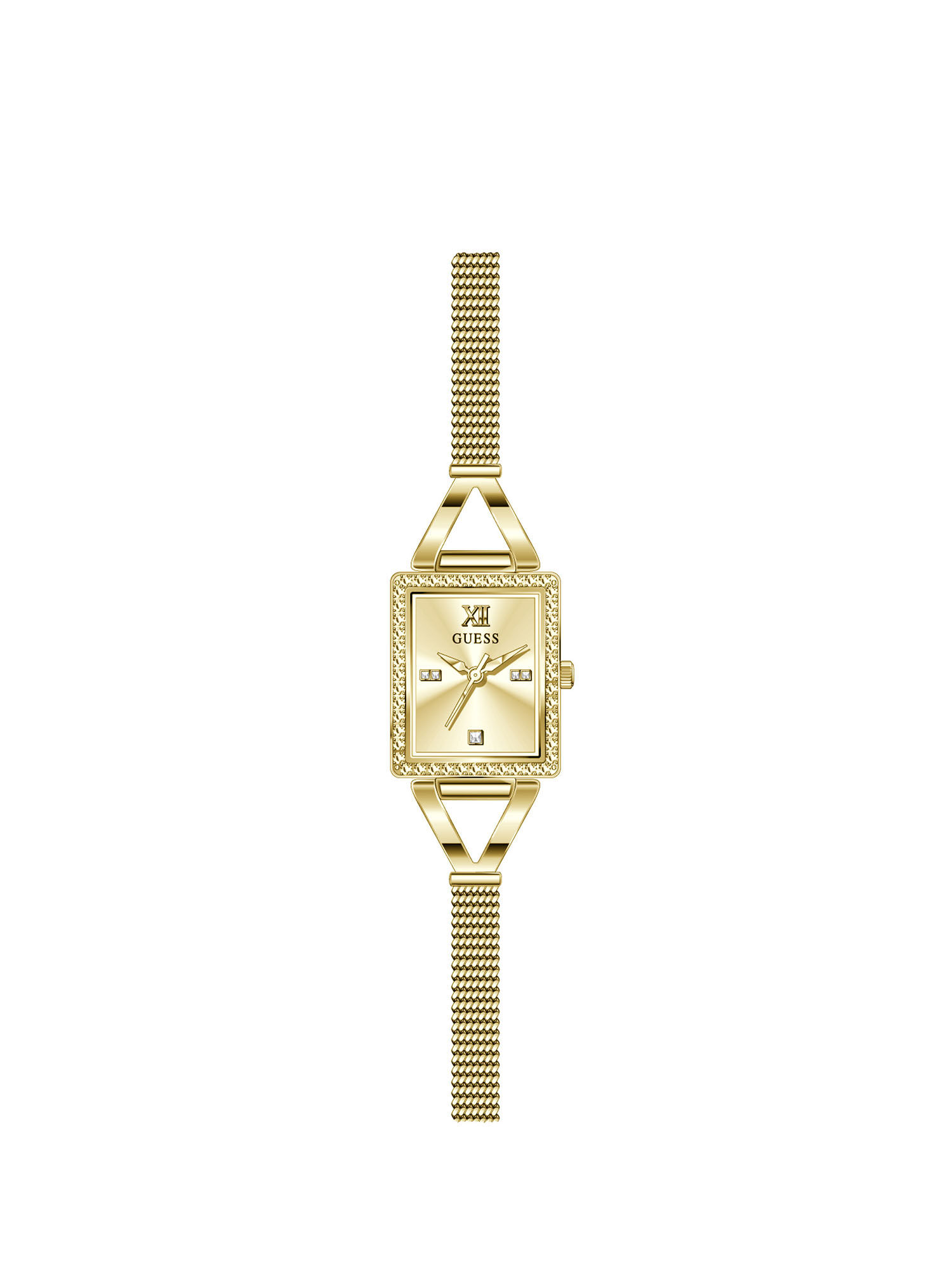 Shop GUESS Online Gold Mesh Analog Watch