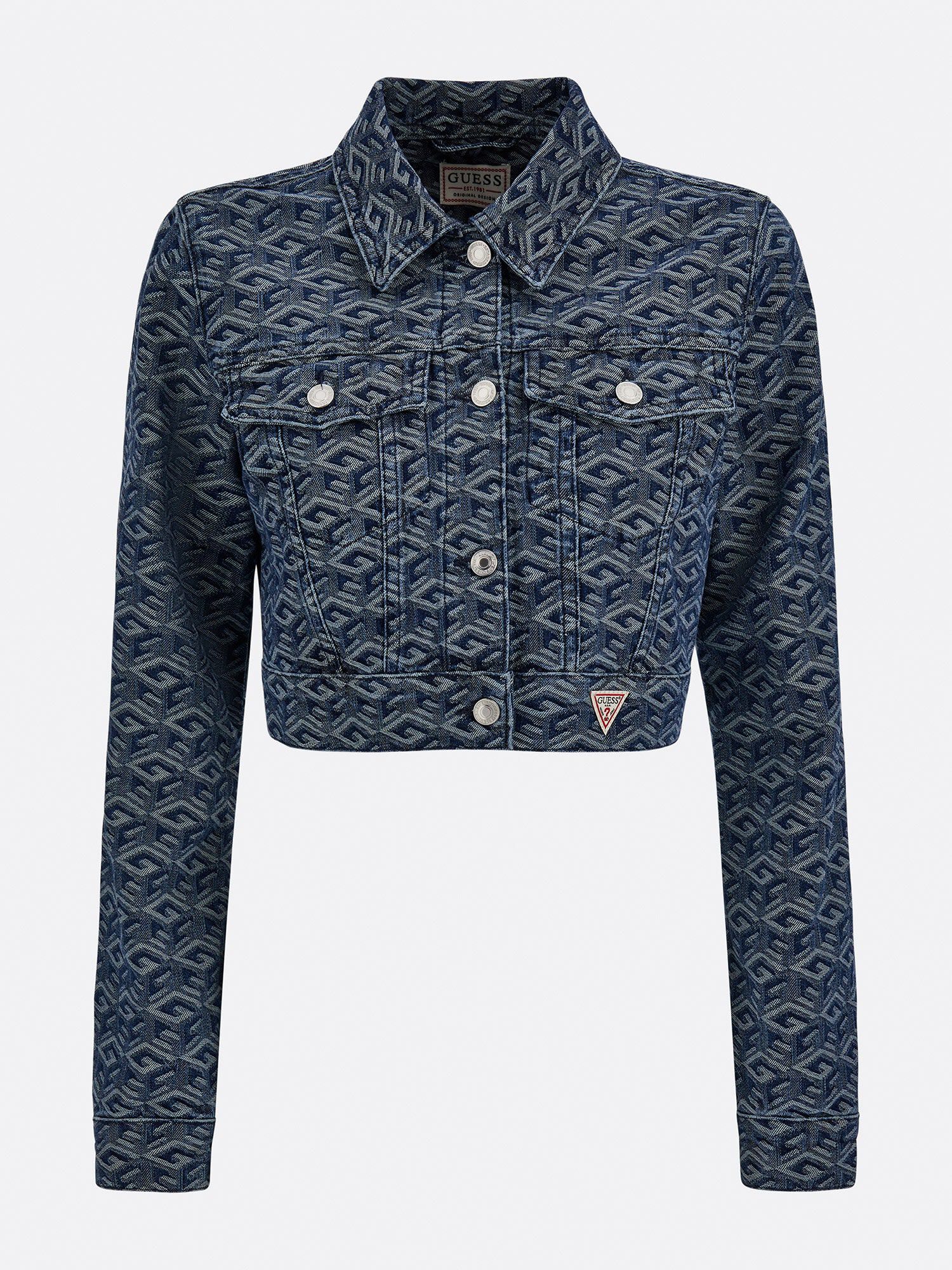 Guess logo denim jacket store
