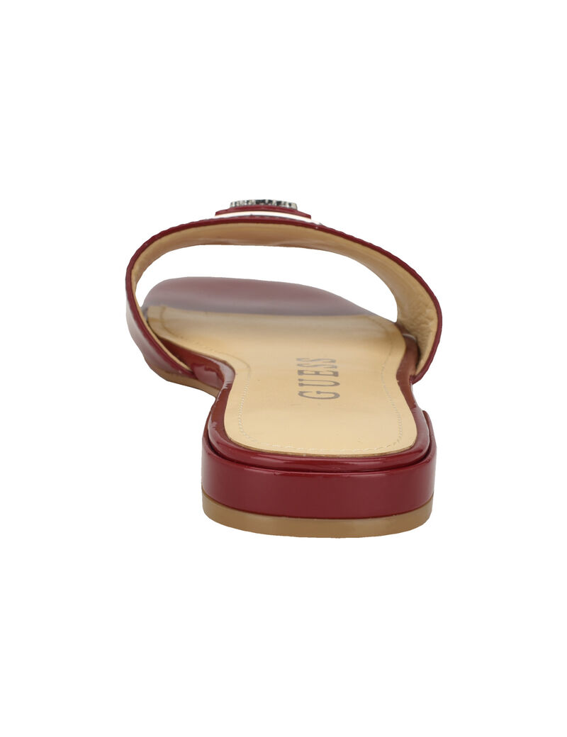 Tamsey croc embossed slides