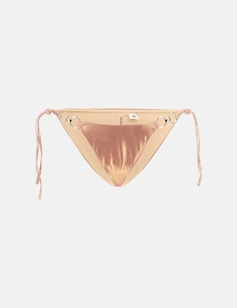 Stretch velvet string bikini bottoms