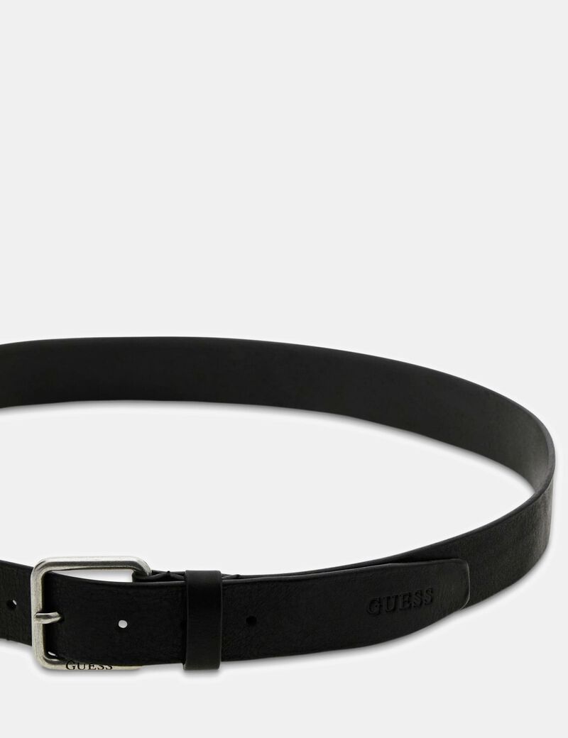 guess logo genuine leather belt