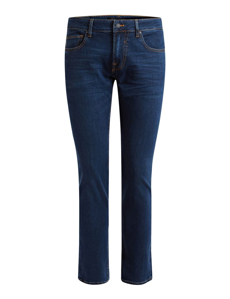 Dark Blue Tapered Jeans
