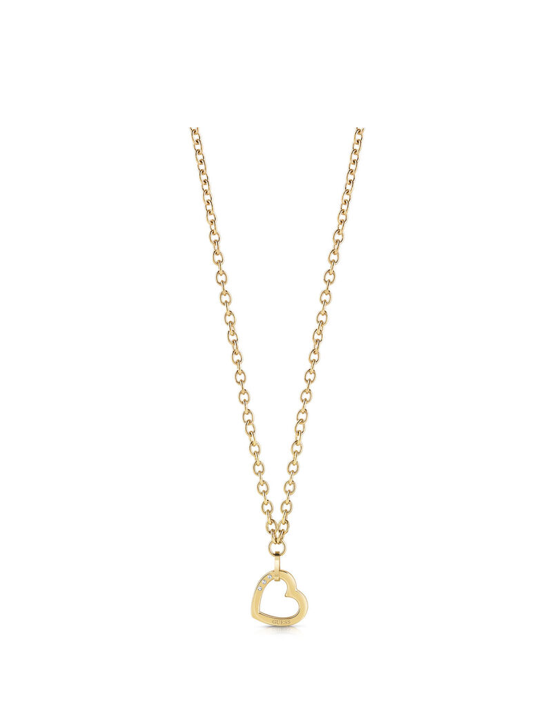 Gold Heart Charm Necklace