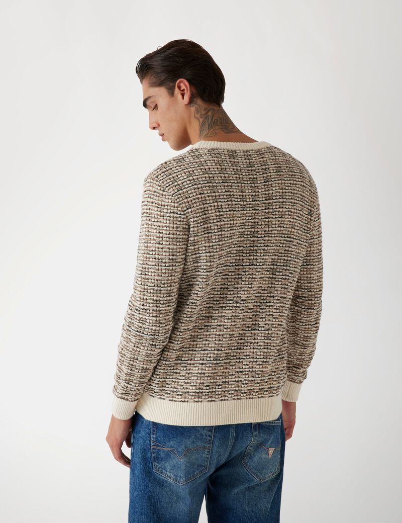 Textured knit pattern sweater