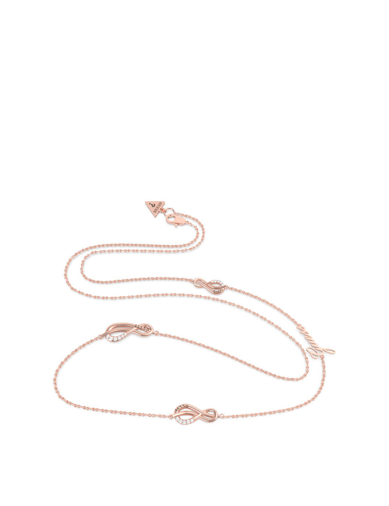 عقد باللون الذهبي الوردي مُزين بالشعار