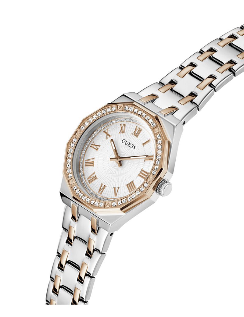 guess ladies 2 tone analog watch