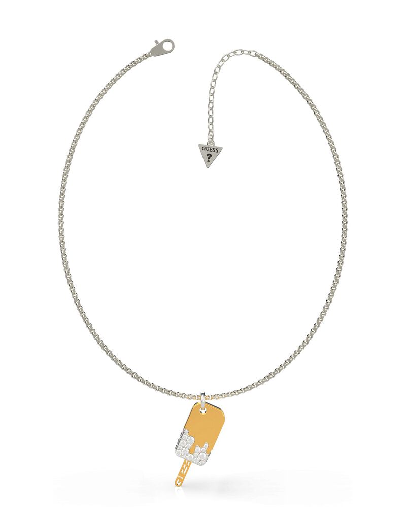 Gold And Silver Ice Cream Charm Necklace