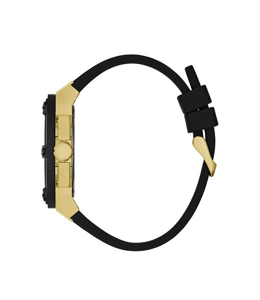 Black Silicone Multifunction Watch
