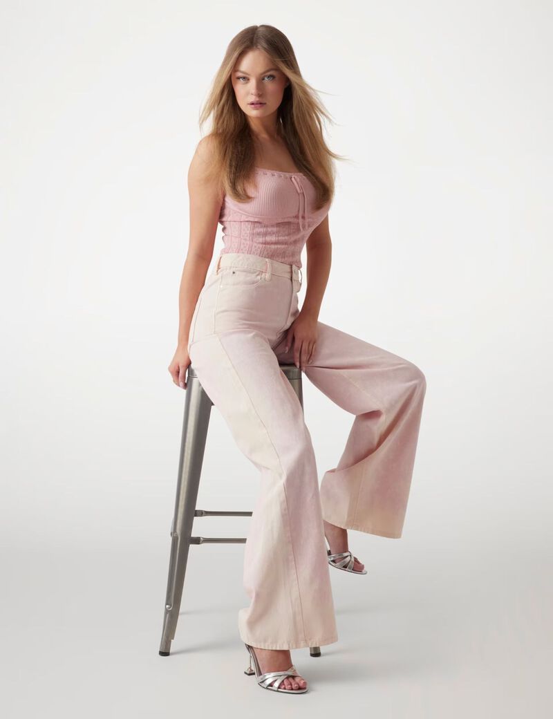 Bellflower wide-leg twill pants