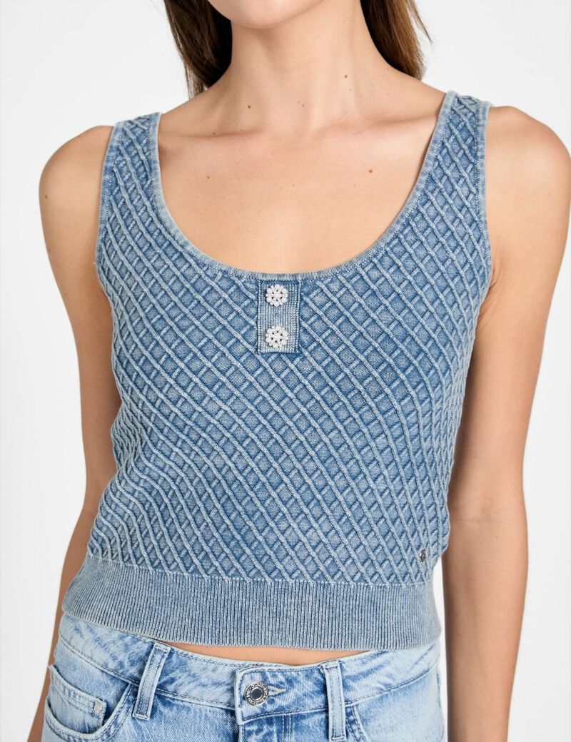 Textured sweater top