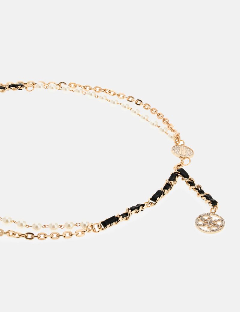 Chain and pearl belt
