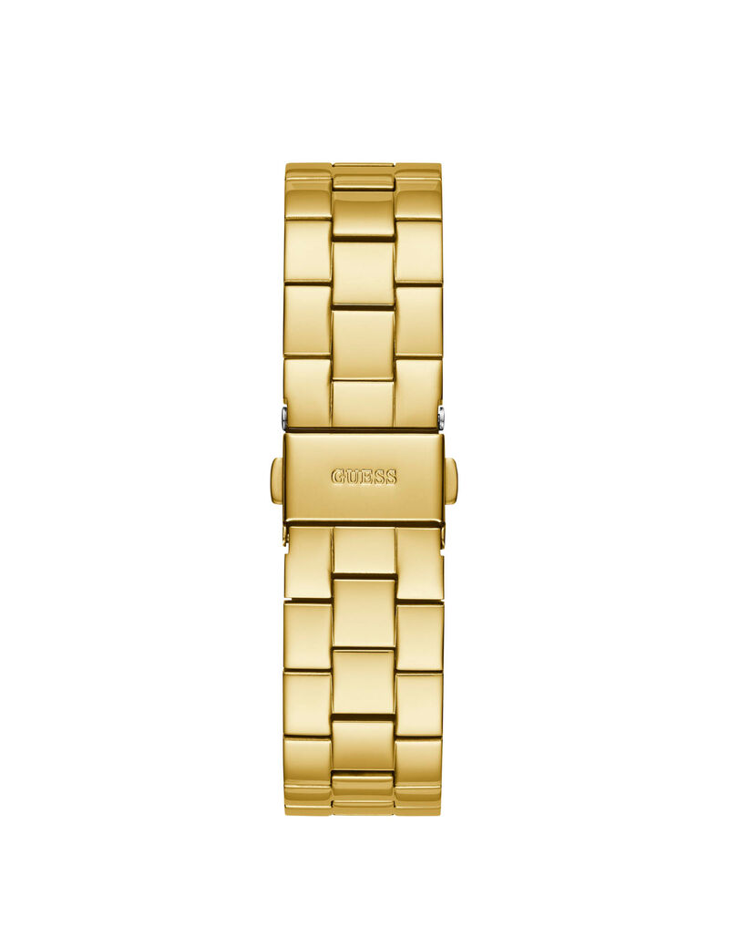 Gold And Whinestone Analog Watch