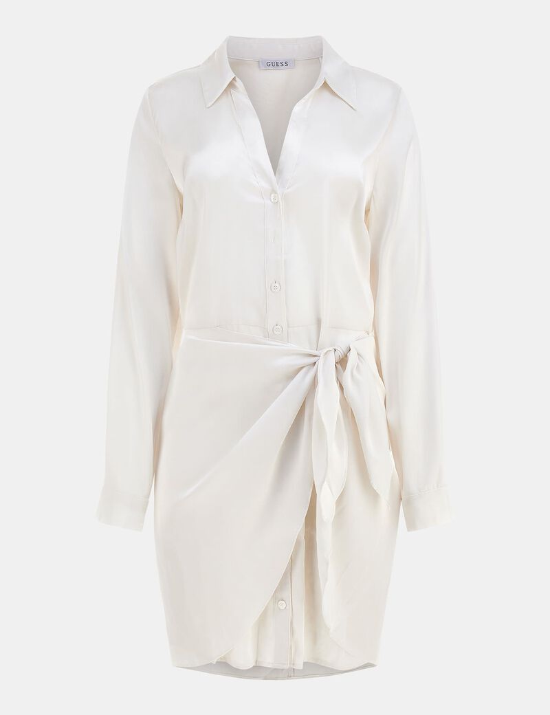 Satin chemisier dress