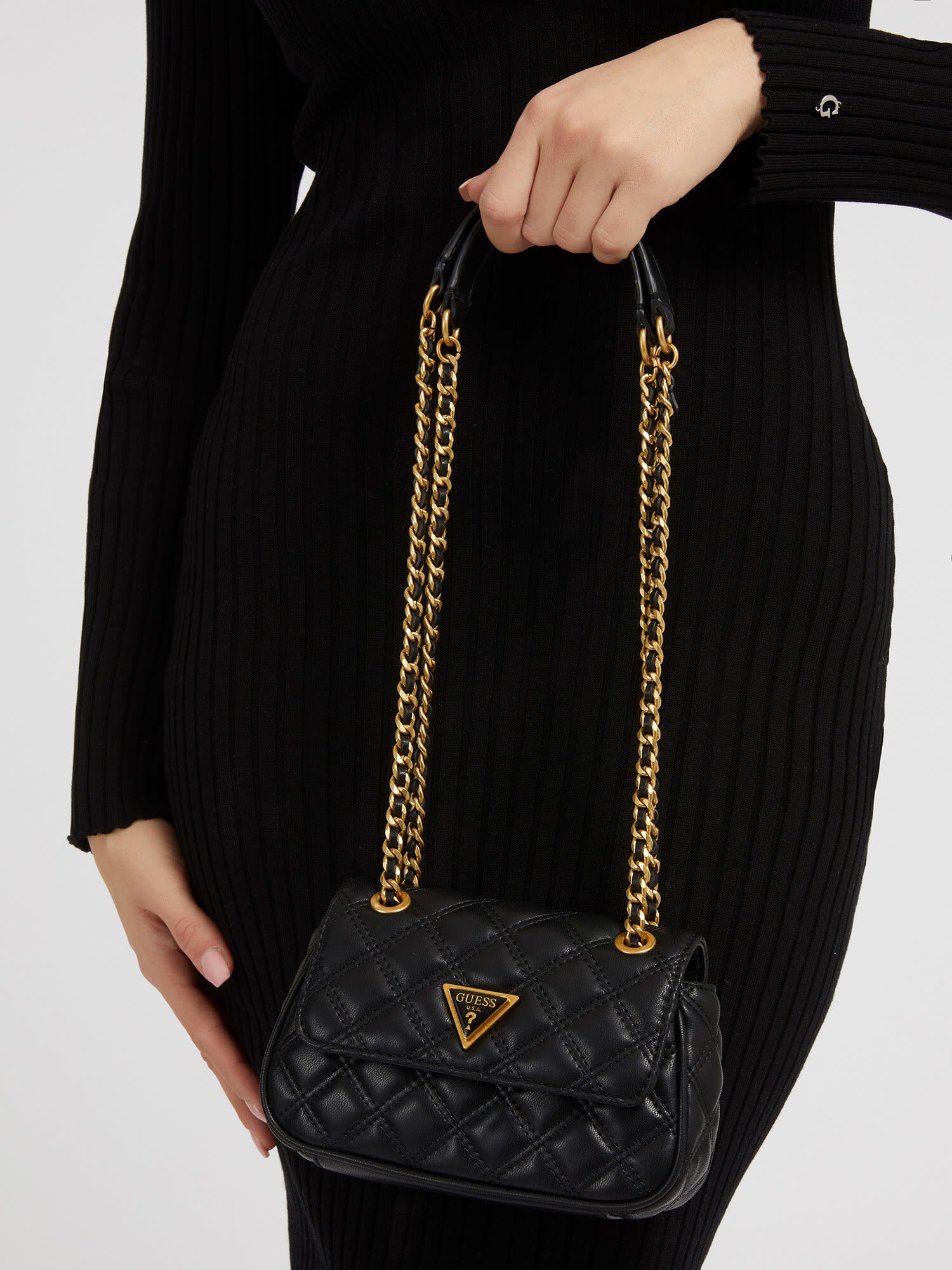 Shop GUESS Online Giully Quilted Mini Crossbody Bag