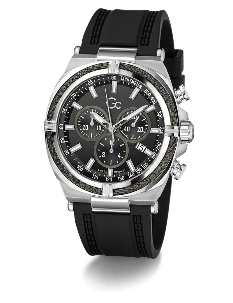 Gc IronClass chrono silicone watch