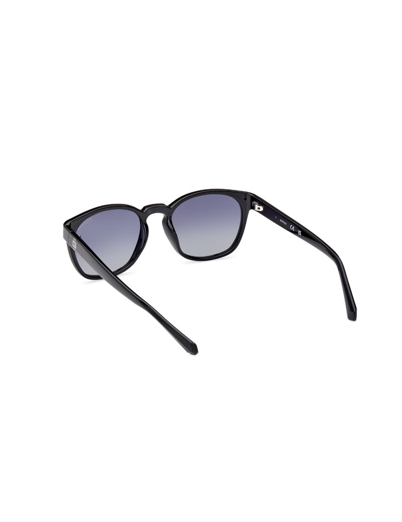 guess shiny black   smoke polarized