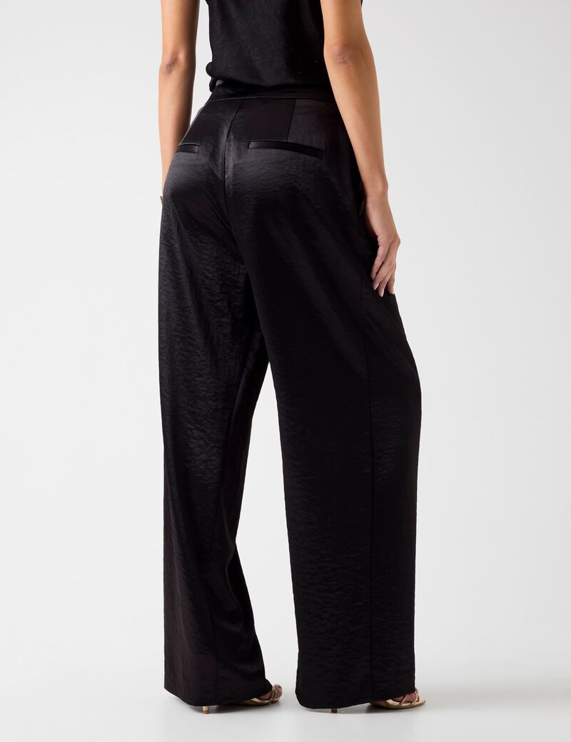 Satin wide leg pant