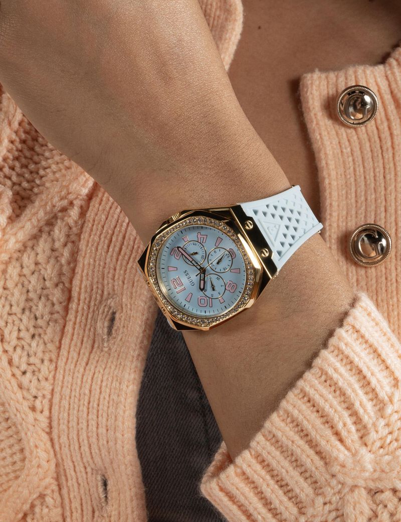 Blue Quartz Analog Silicone Watch